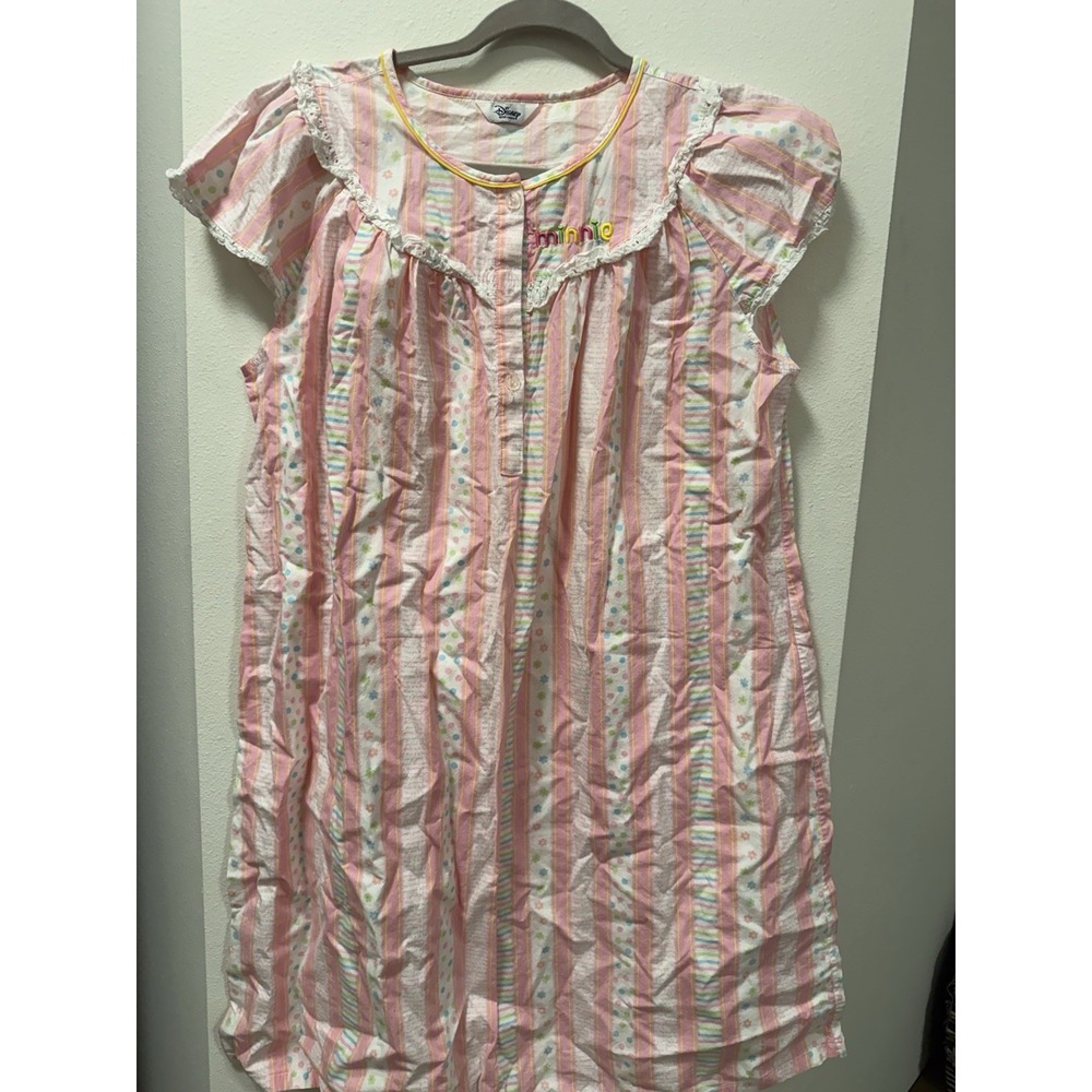 Disney‎ Minnie Nightgown Pink Stripes